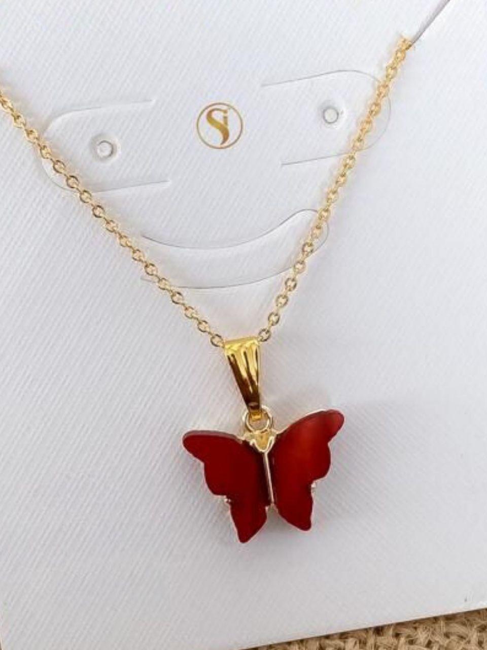 Shining Butterfly Pendant Necklace
